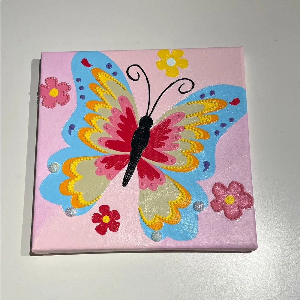 Colorful Butterfly Canvas Art Set - Picture 3 of 3